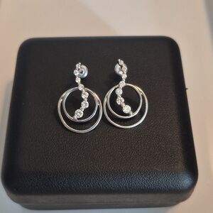 Elegant Silver and Crystal Earrings